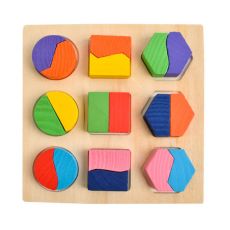 Dřevěné puzzle - geometrické tvary