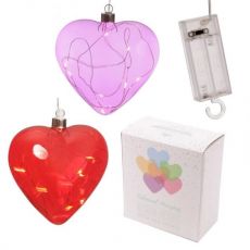 Závěsná dekorace LED srdce